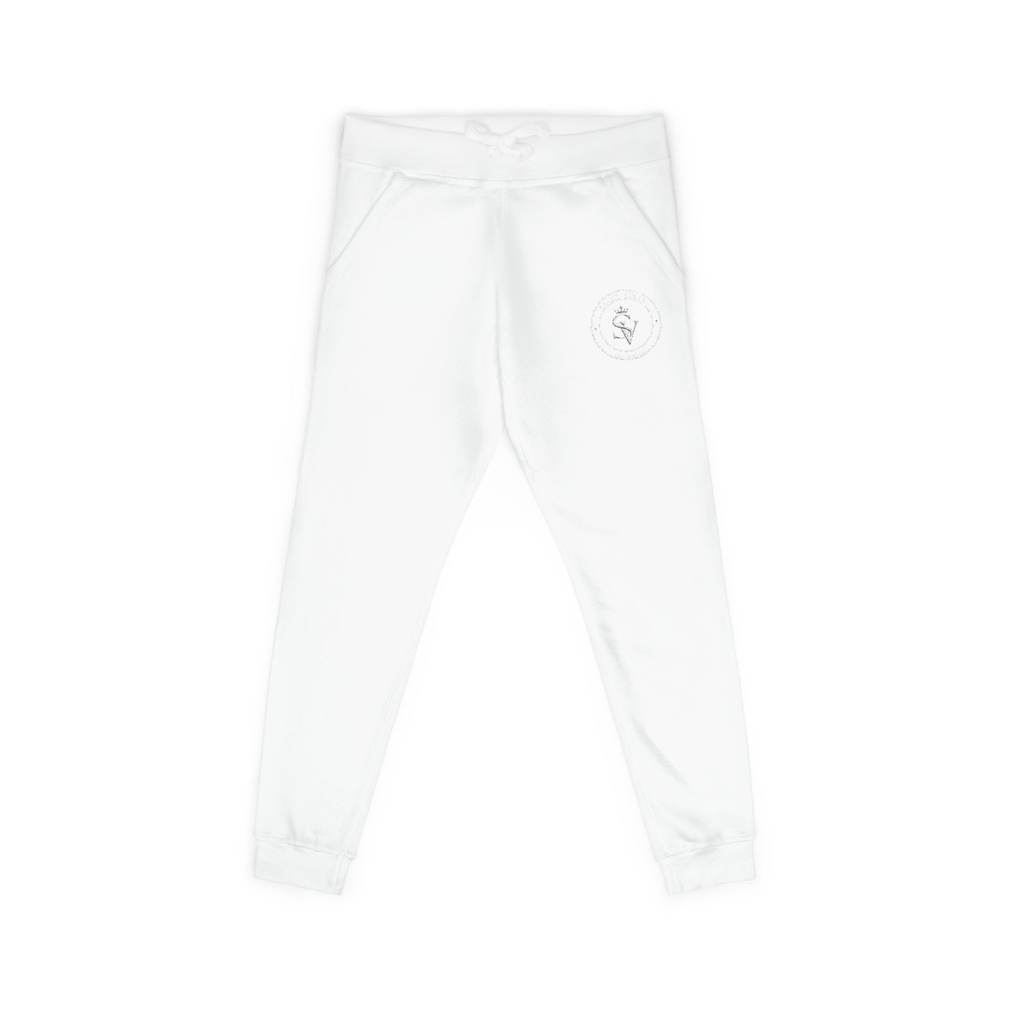 Embroidered Cozy Fleece Sweatpants