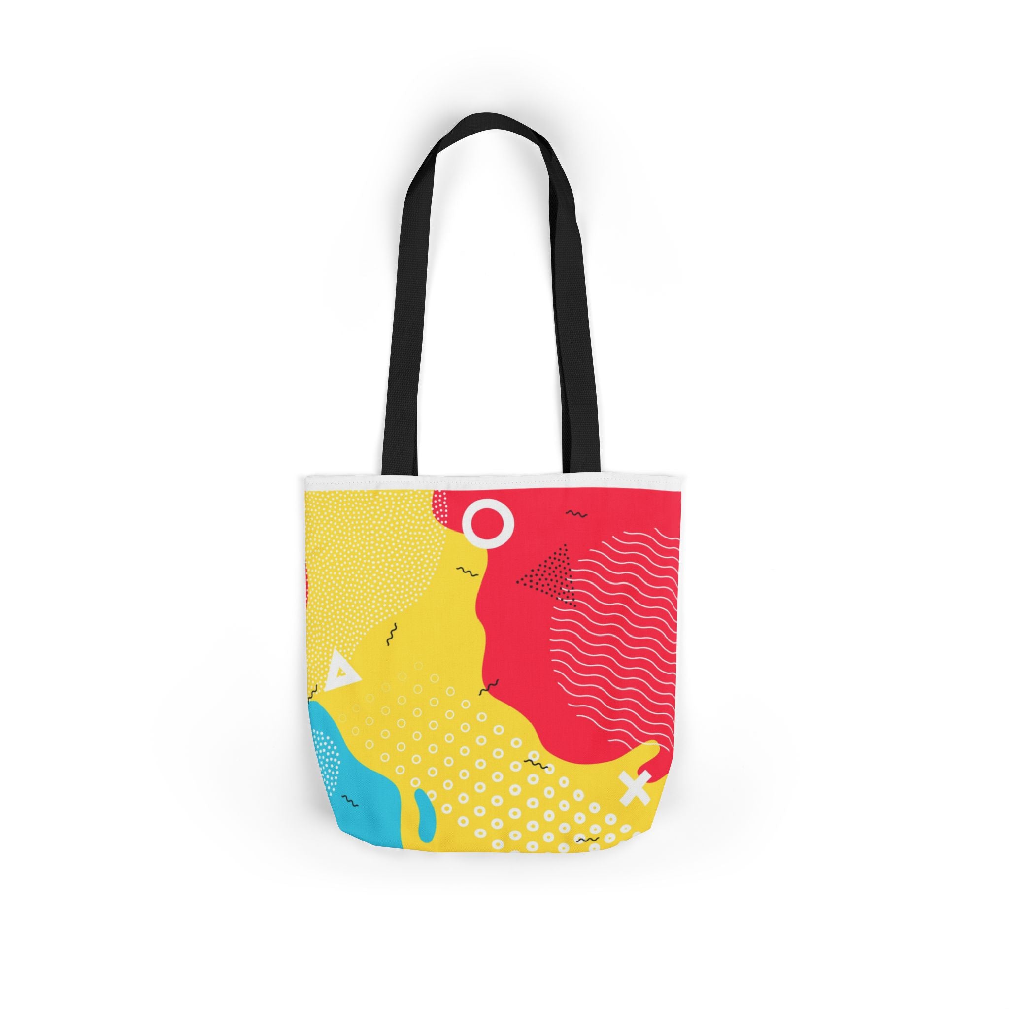 Paint Splat Rainbow Tote Bag — Colorful Canvas Shopping Tote