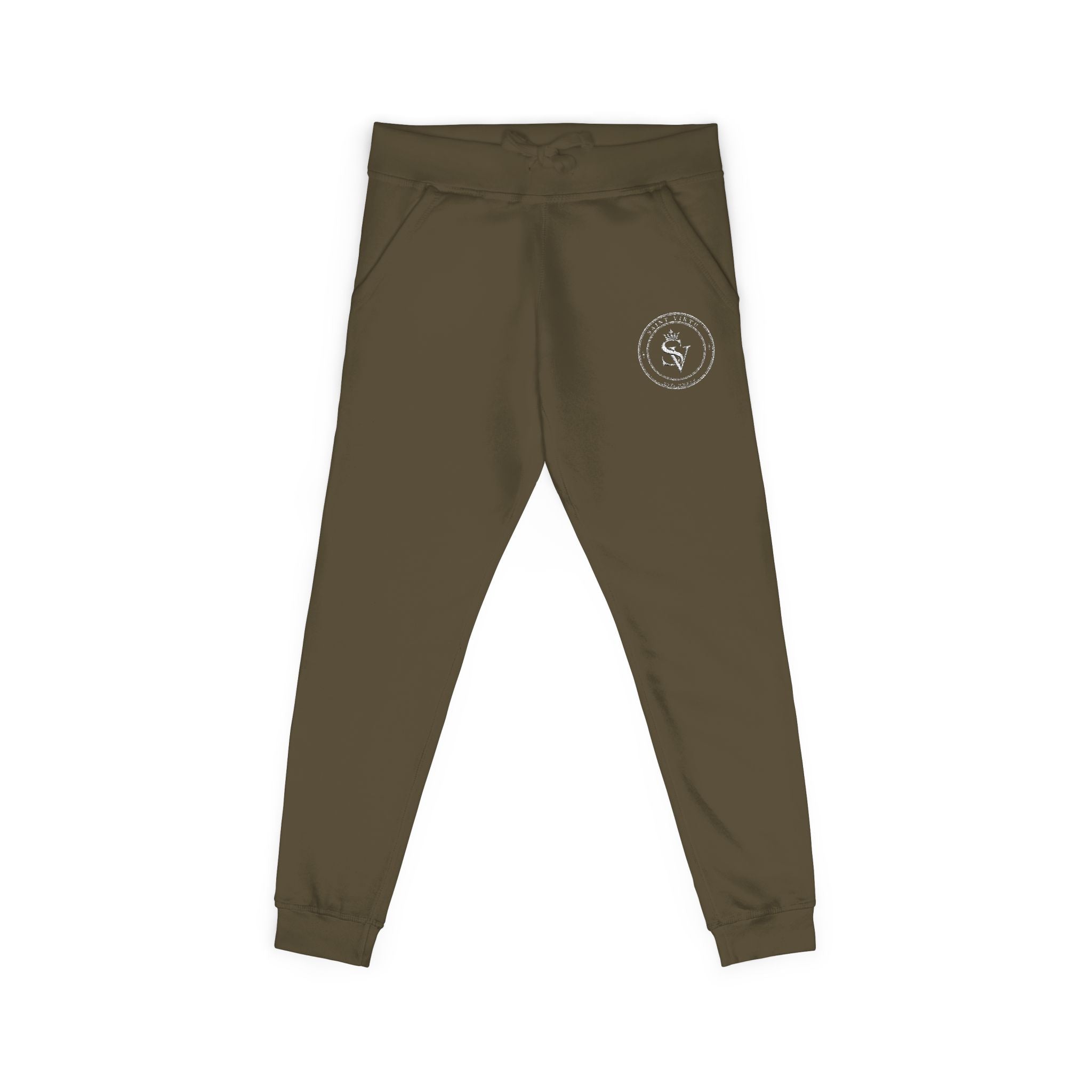 Embroidered Cozy Fleece Sweatpants