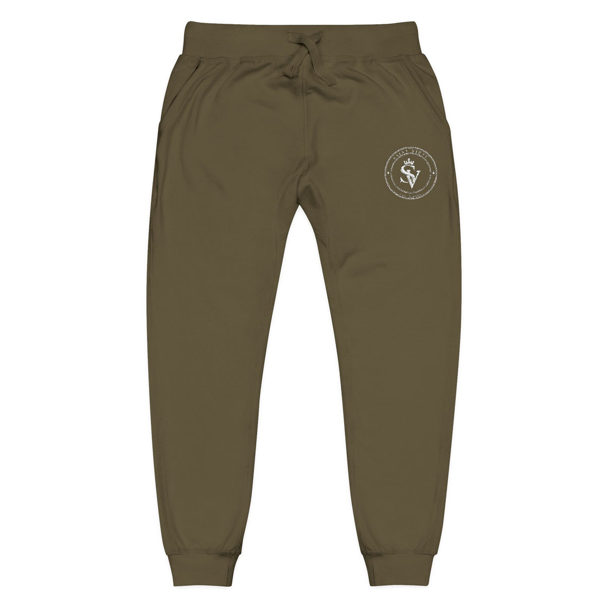 Embroidered Cozy Fleece Sweatpants