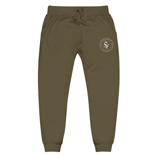 Embroidered Cozy Fleece Sweatpants