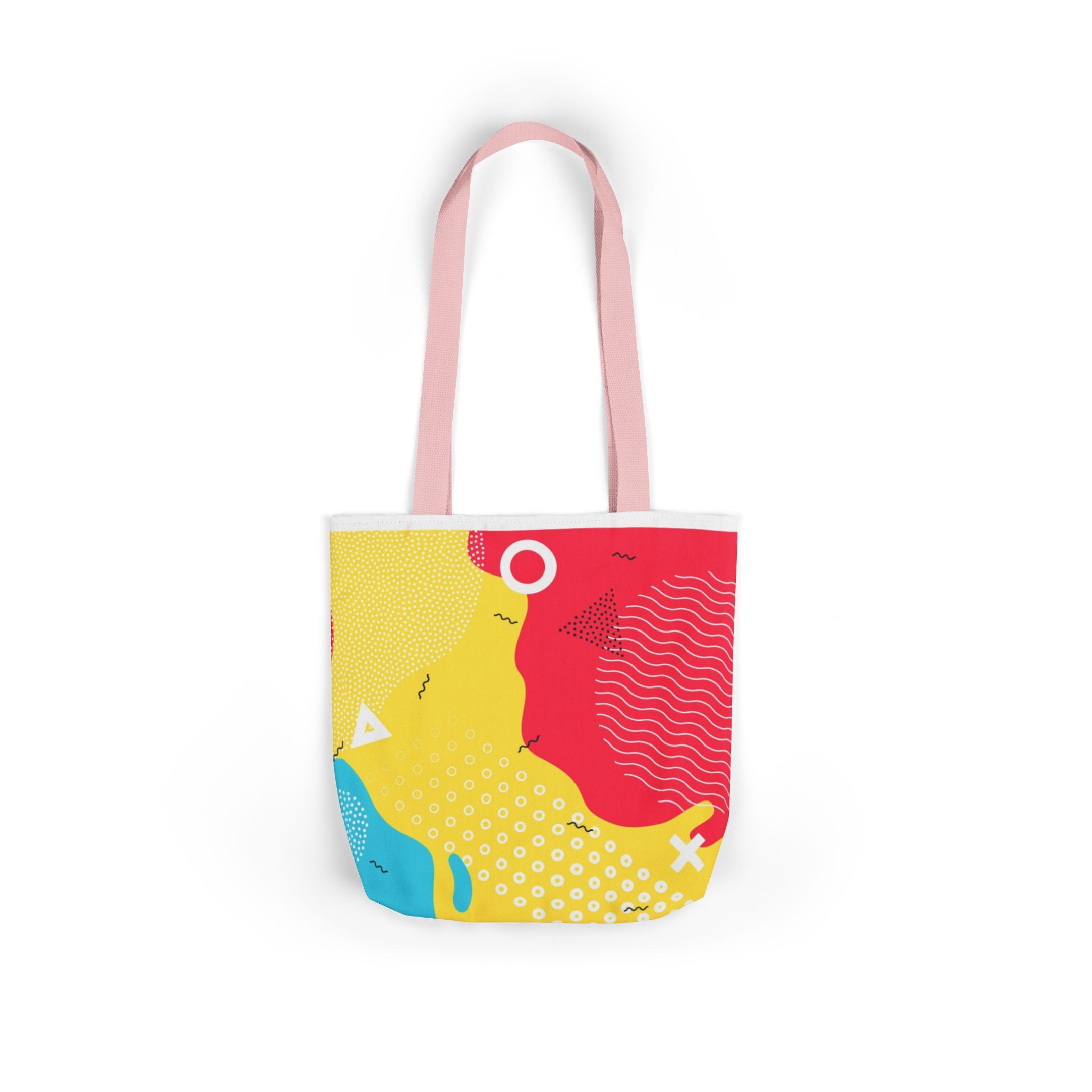 Paint Splat Rainbow Tote Bag — Colorful Canvas Shopping Tote