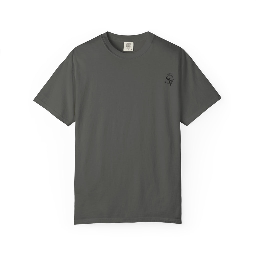 Tiny Heart Flame Chest T-Shirt — Minimalist Small Logo Tee