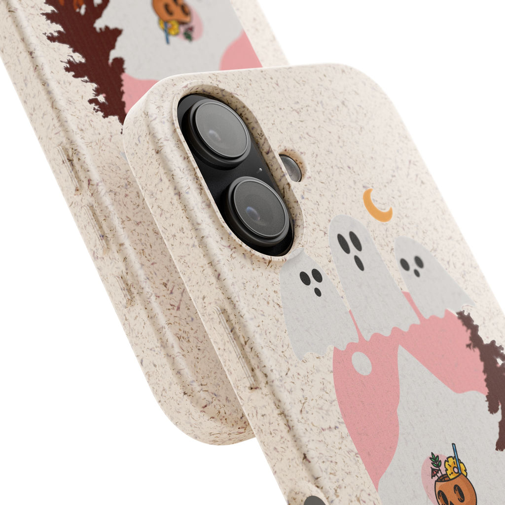 Biodegradable Phone Case — Pumpkin Ghosts Forest Eco iPhone Cover