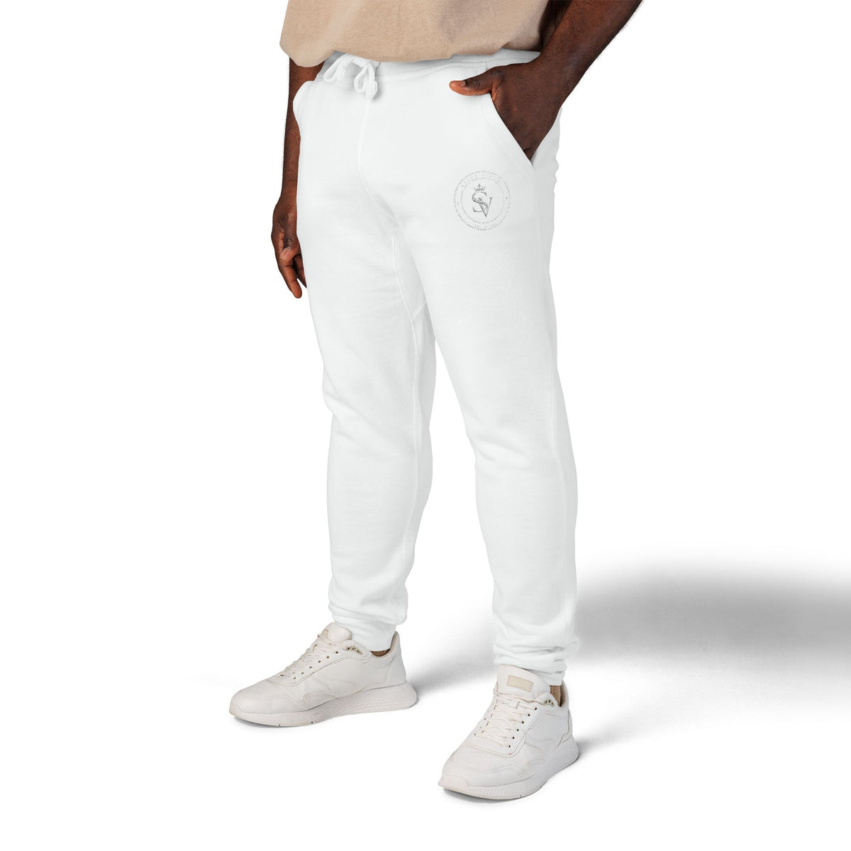 Embroidered Cozy Fleece Sweatpants