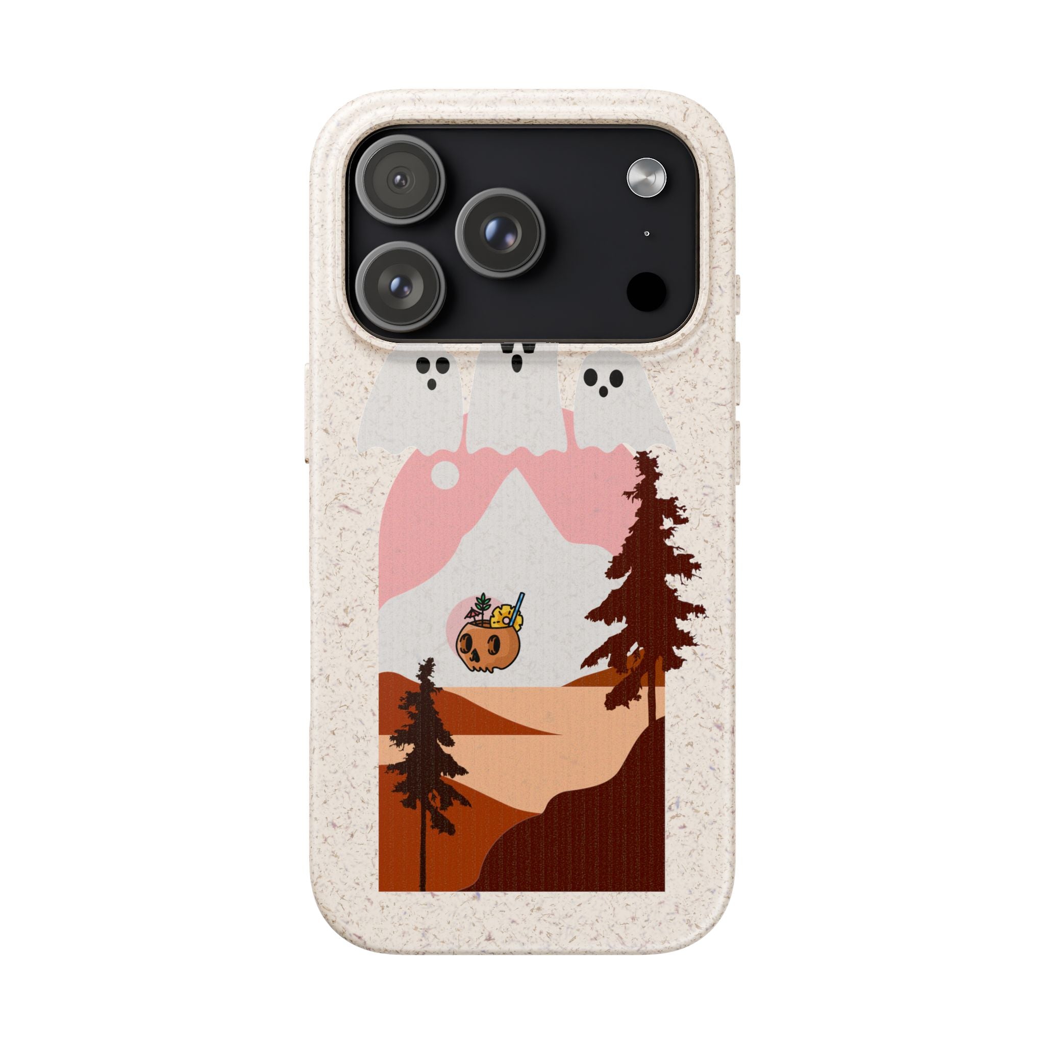 Biodegradable Phone Case — Pumpkin Ghosts Forest Eco iPhone Cover