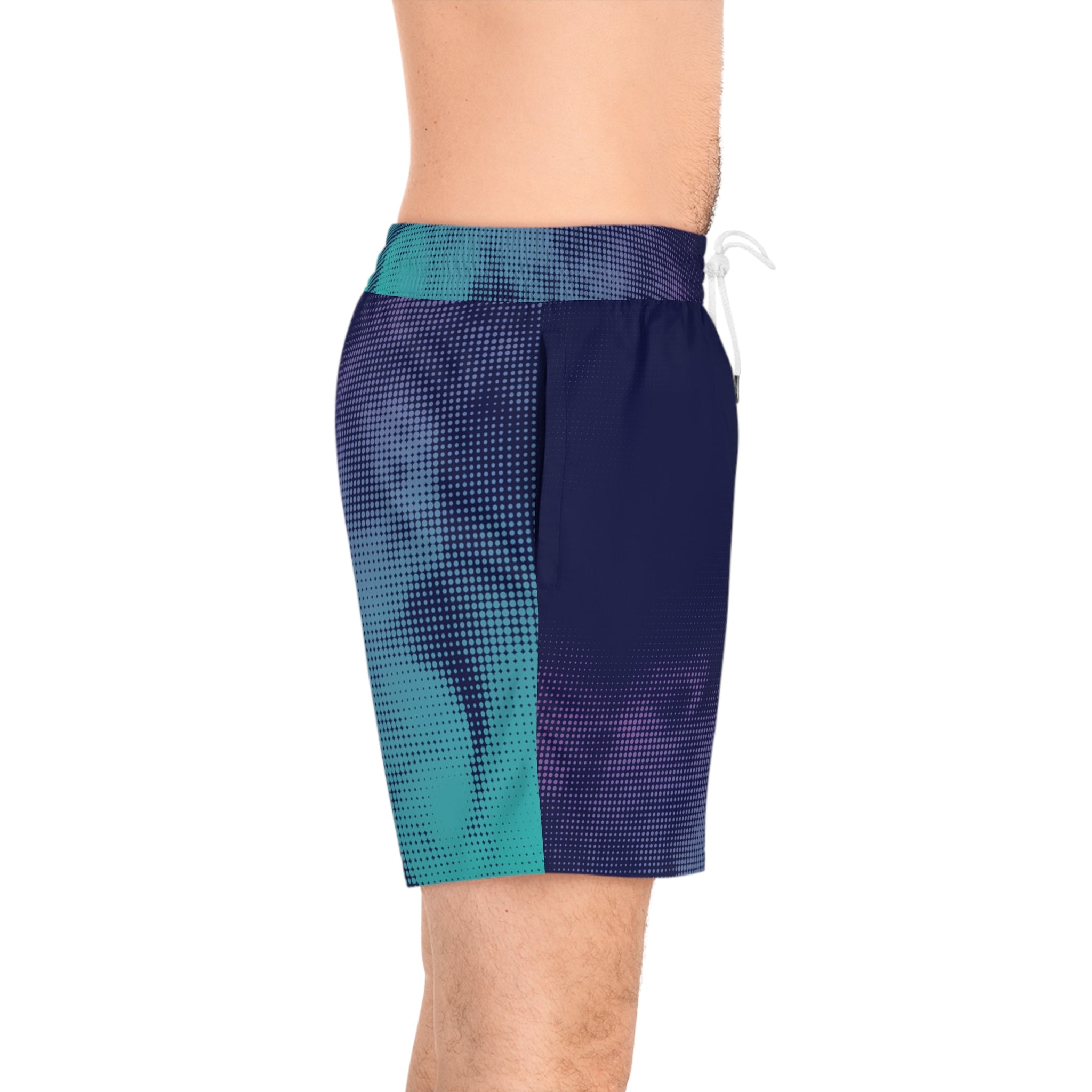 Men's Galaxy Tie-Dye Swim Shorts — Mid-Length Beach Trunks
