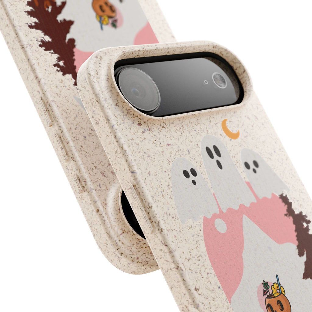 Biodegradable Phone Case — Pumpkin Ghosts Forest Eco iPhone Cover