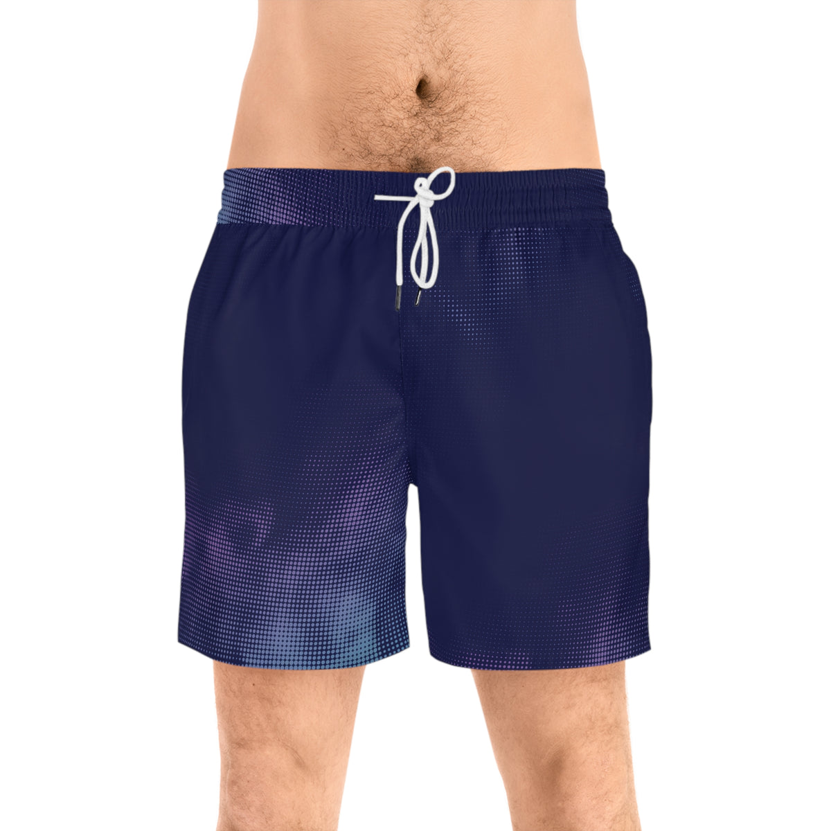 Men's Galaxy Tie-Dye Swim Shorts — Mid-Length Beach Trunks