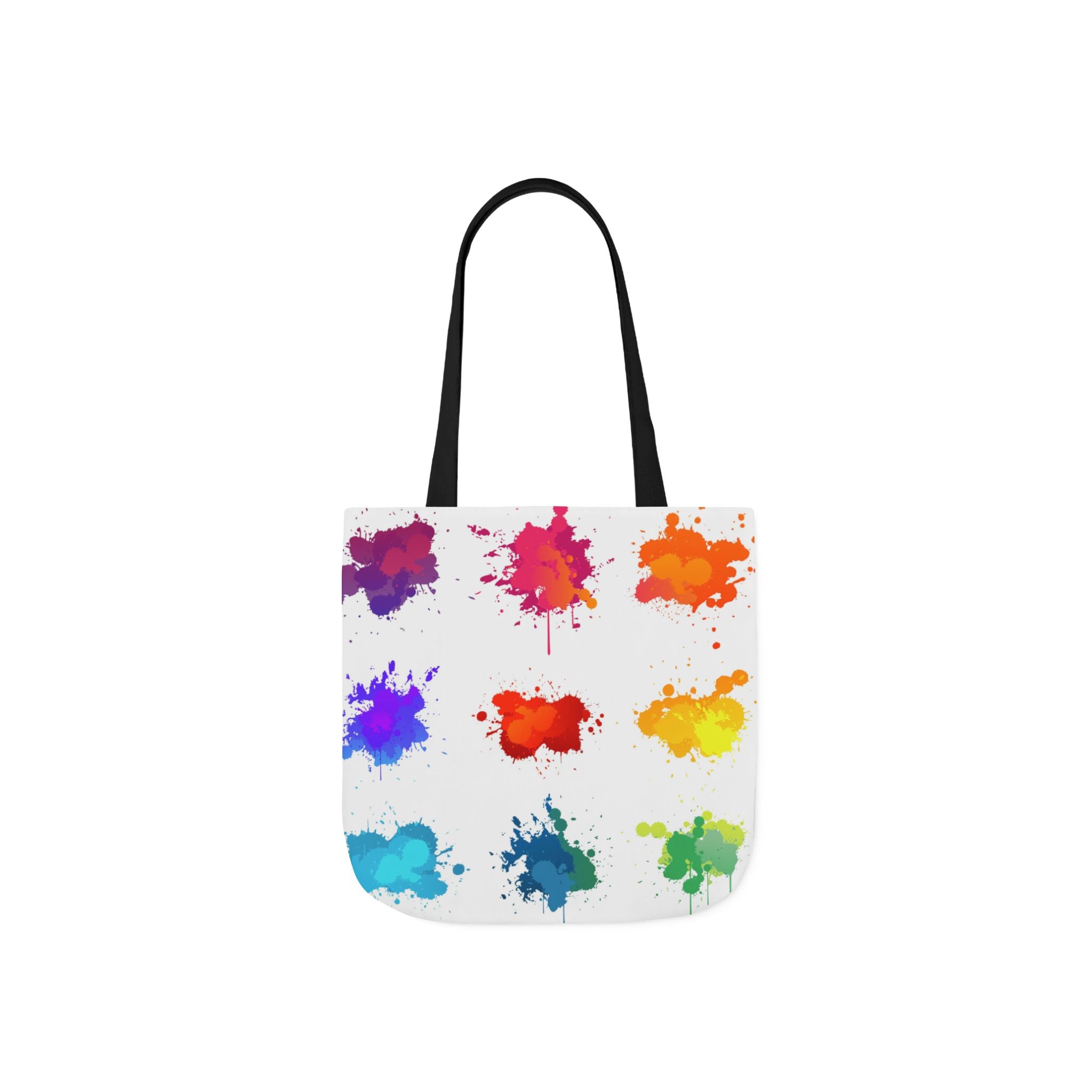 Paint Splat Rainbow Tote Bag — Colorful Canvas Shopping Tote