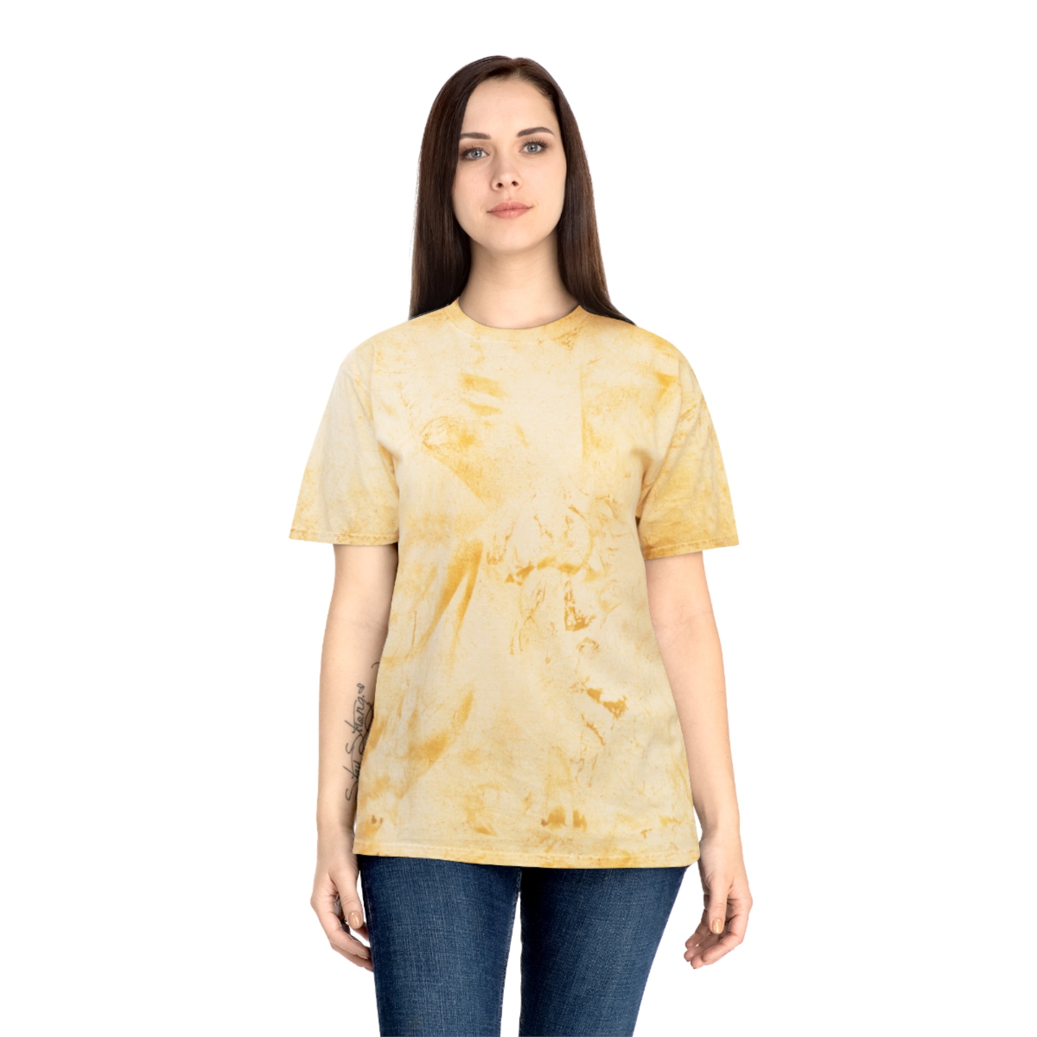 Vintage Badge Color-Blend T-Shirt — Retro Labels Graphic Tee