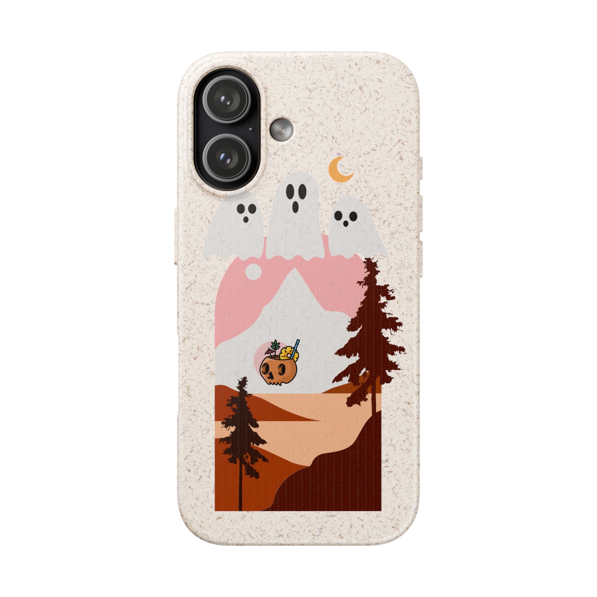 Biodegradable Phone Case — Pumpkin Ghosts Forest Eco iPhone Cover