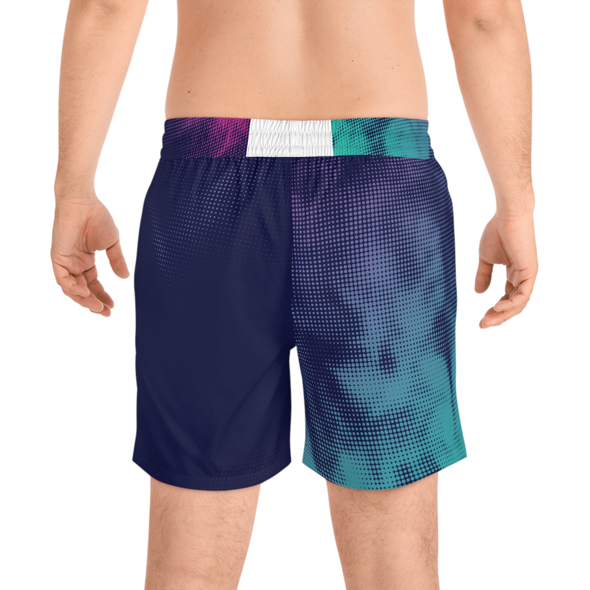 Men's Galaxy Tie-Dye Swim Shorts — Mid-Length Beach Trunks