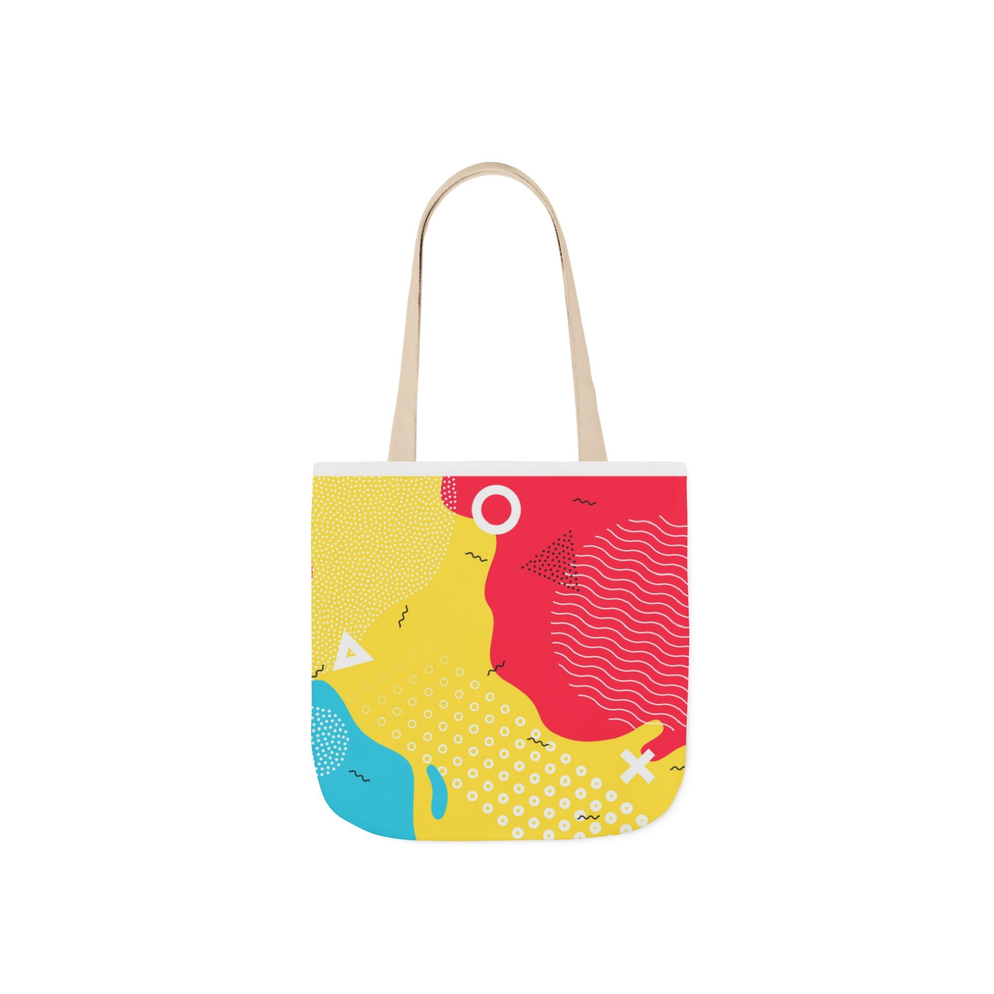 Paint Splat Rainbow Tote Bag — Colorful Canvas Shopping Tote