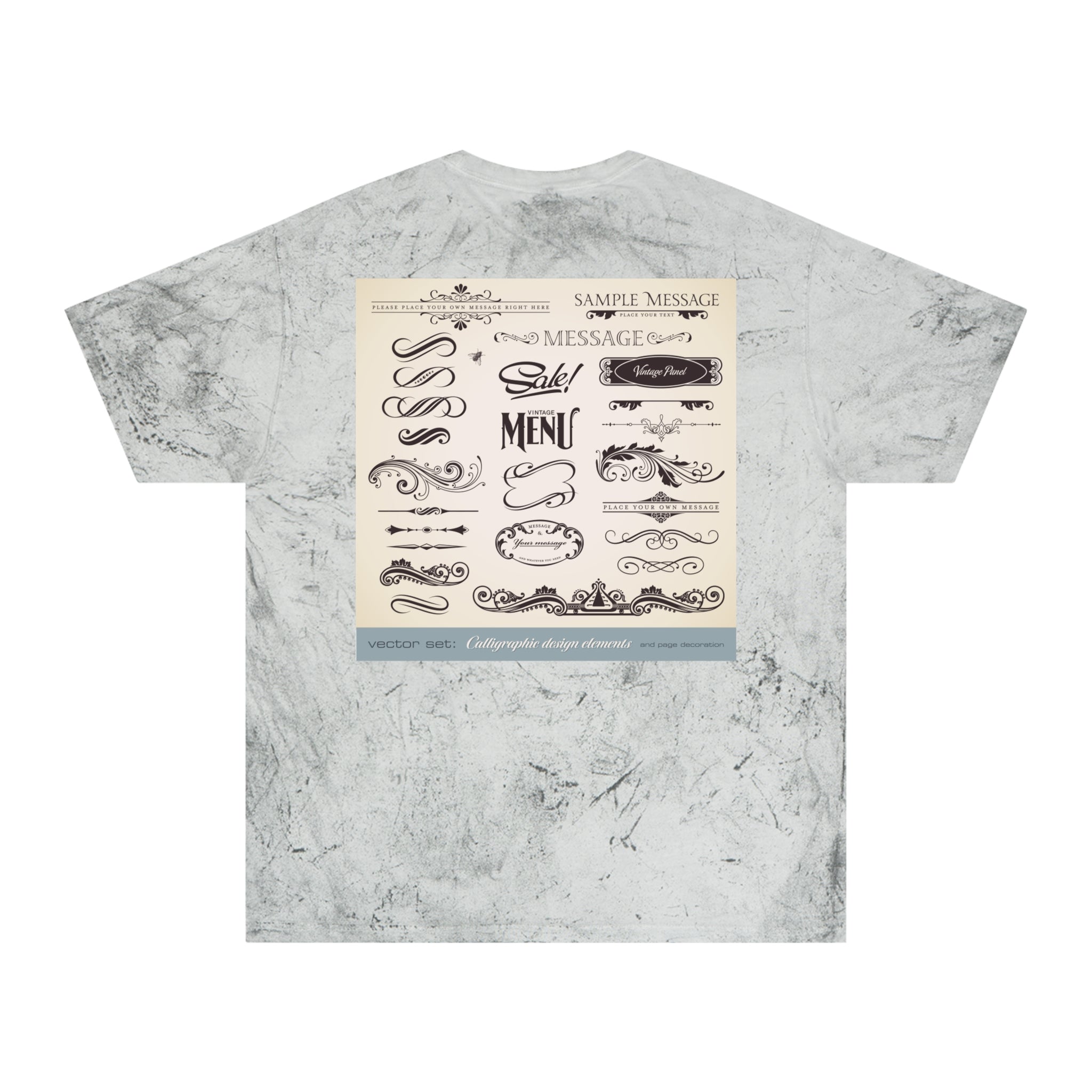 Vintage Badge Color-Blend T-Shirt — Retro Labels Graphic Tee