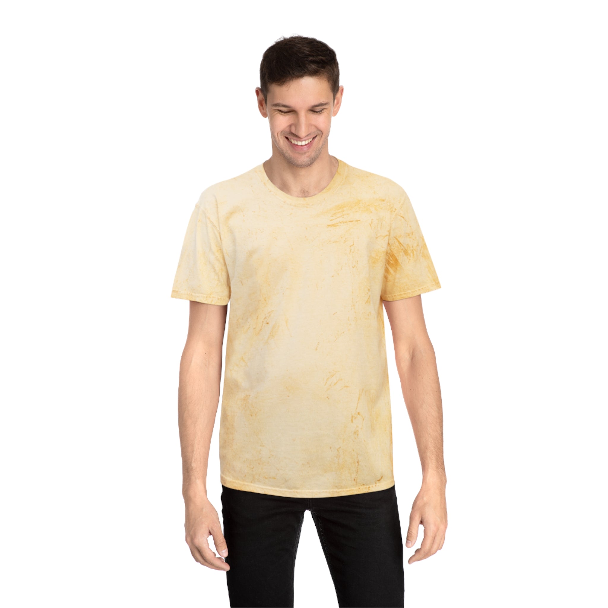 Vintage Badge Color-Blend T-Shirt — Retro Labels Graphic Tee