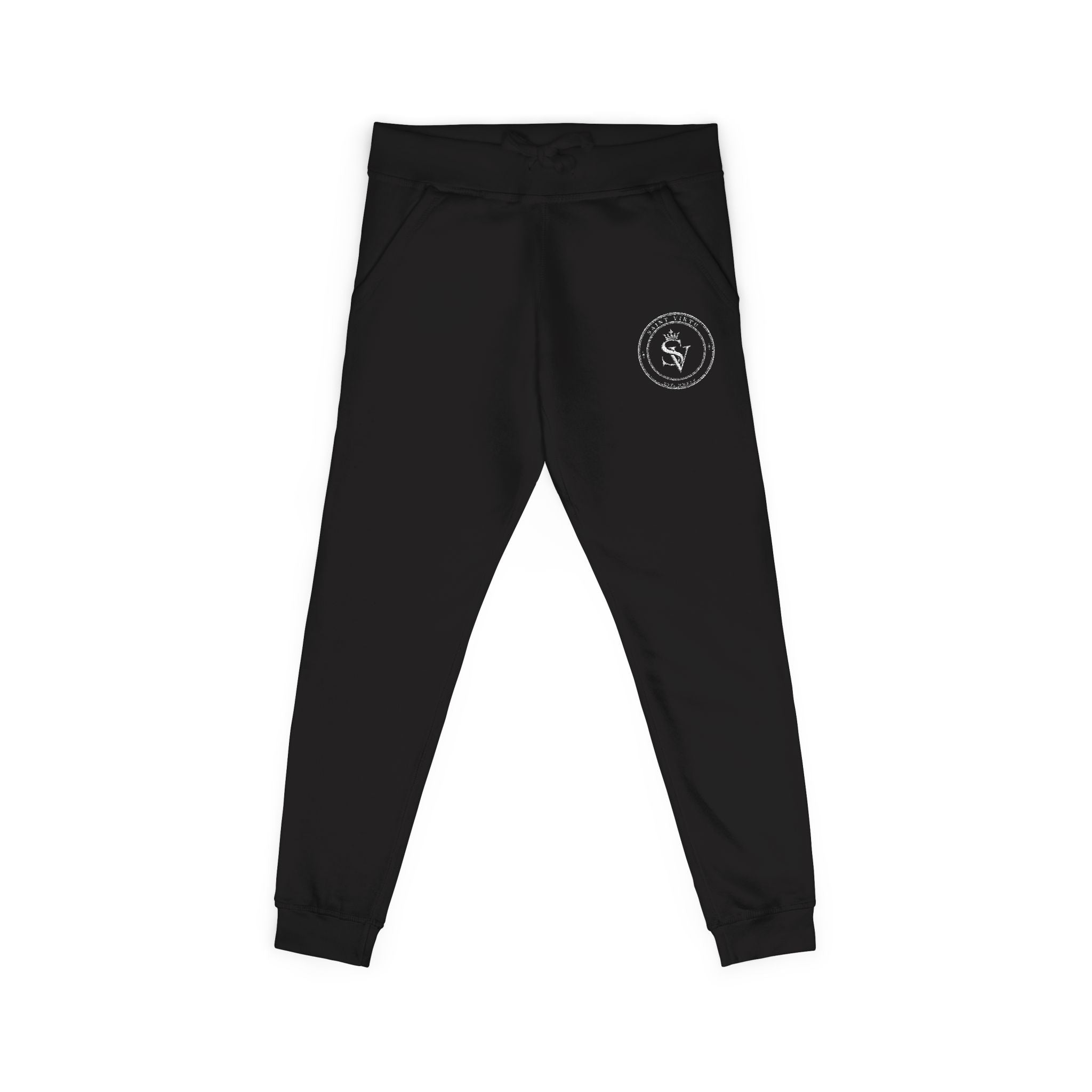 Embroidered Cozy Fleece Sweatpants