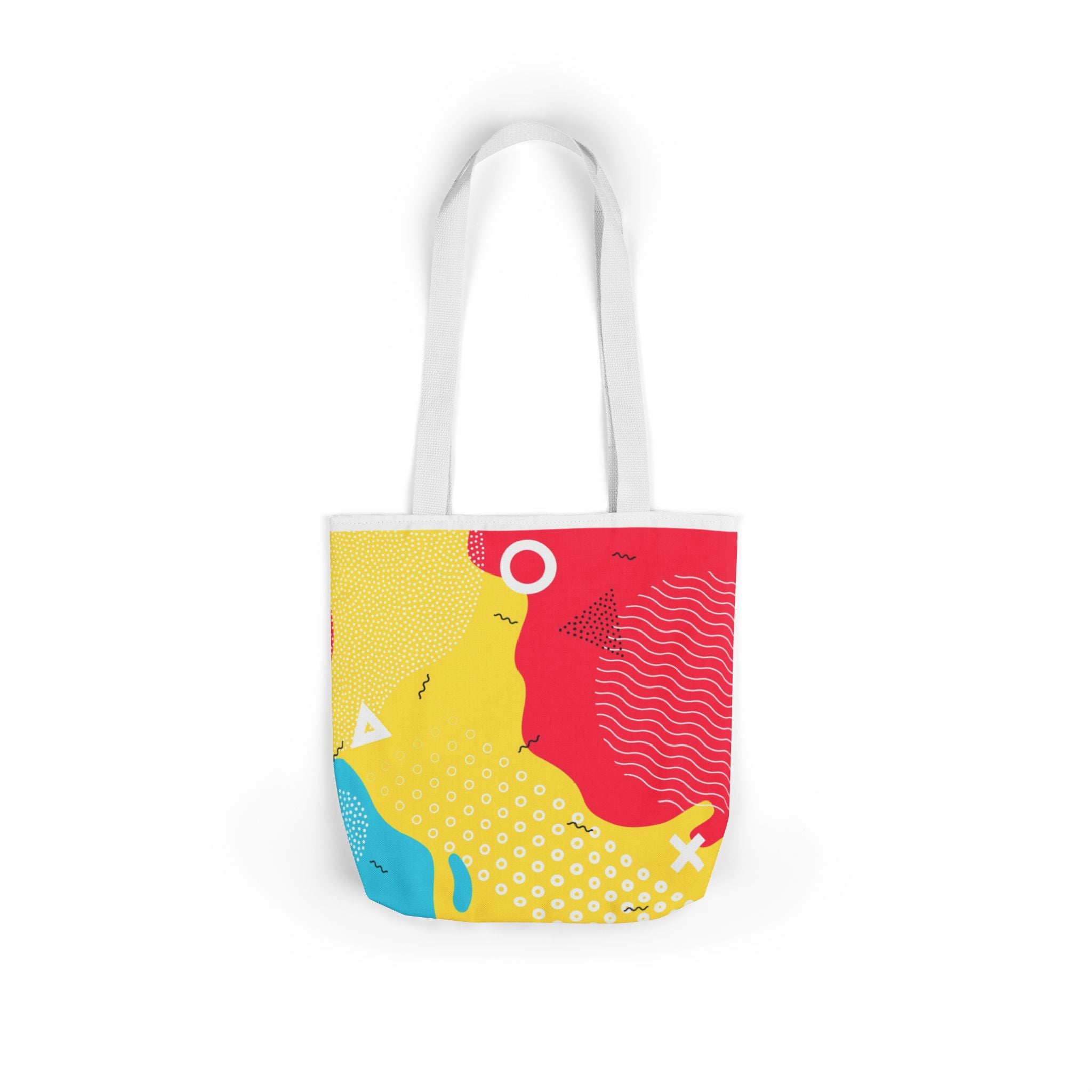 Paint Splat Rainbow Tote Bag — Colorful Canvas Shopping Tote